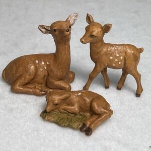 Fontanini Depose Deer Family 5" scale Nativity 51531 All Creatures Big & Small